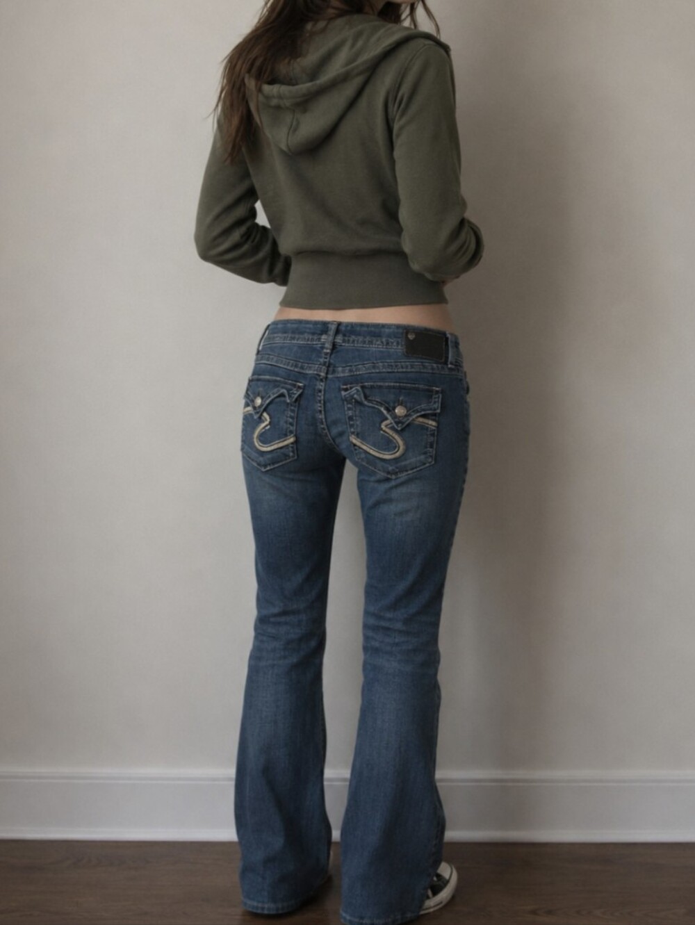 Silver Jeans Y2K Low Rise  Dawson Flap Pocket Bootcut Boot Size 30